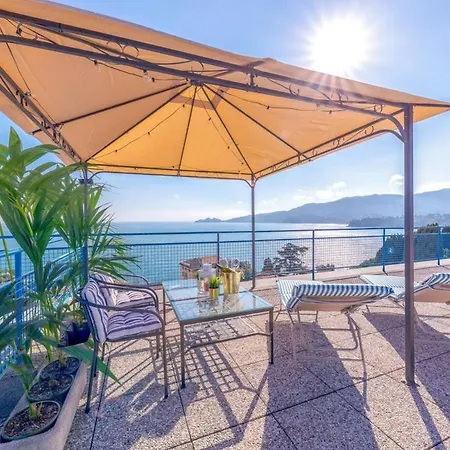 Panoramic Sea View Terrace - Free Parking - Wifi * Rapallo
